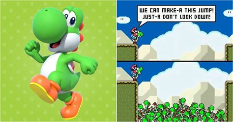 Yoshi is an anthropomorphic dinosaur from the Super Mario series by Nintendo. He has been featured in various memes about his appearance, personality, tax fraud, fatness, and interactions with Mario. Learn the history, origin, and variations of these jokes on this web page. 